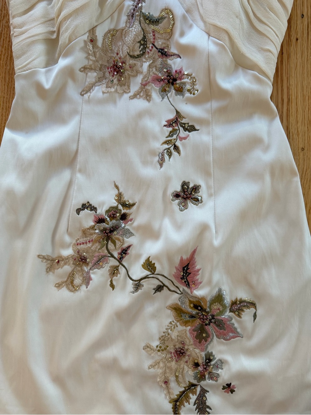 Vintage Mandalay Off White floral Midi Dress - Picture 4 of 10